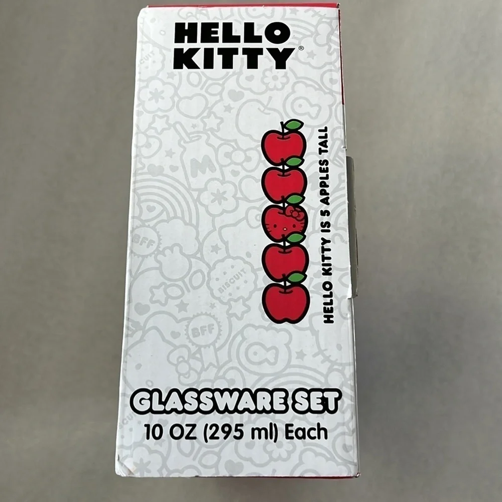 🆕 Hello Kitty Glassware Set of 4
